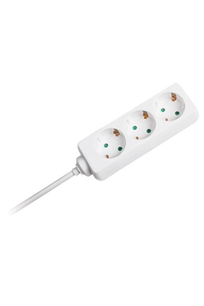 V-TAC Prelungitor cu 3 prize, 1.5 m, 3G1.5 mm², Alb