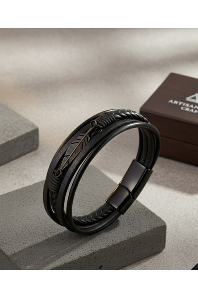 Kaan Accessoire Vector Feather Detail Free Spirit Bracelet