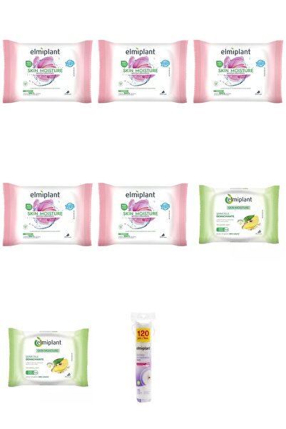 ELMIPLANT Set 8 Mixt: 5x Servetele demachiante ten uscat sensibil Skin Moistu...