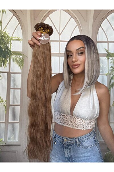 Suzan Peruk 250 adet Mikro Kaynak-Orjinal Dalgalı-Gerçek insan saçı-Takıma ha...