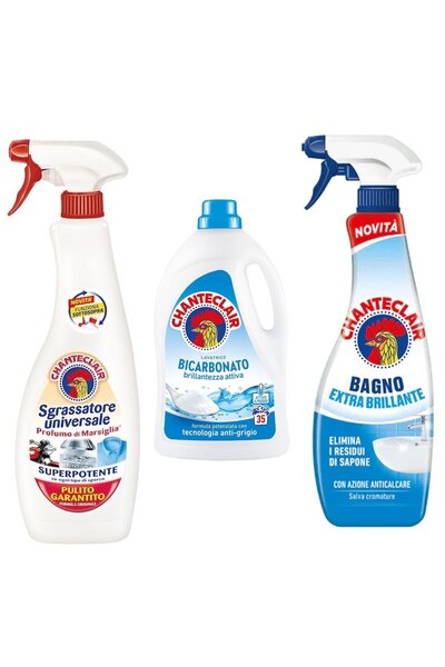 chante clair Set 3 Chanteclair Mixed: 1x universal Marseille, 600 ml, 1x Bicarbonate laundry detergent, 1575ml, 35 washes