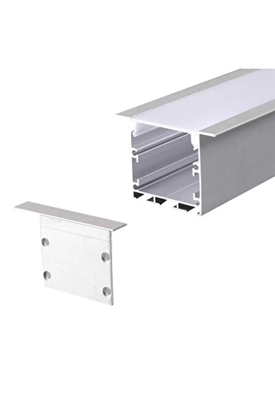 V-TAC Profil LED din aluminiu 2m 50 x 35 mm cu difuzor alb