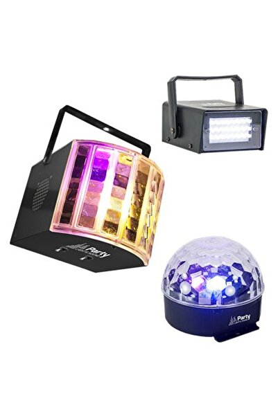 Party Set de lumini disco: Lumini LED stroboscopice, Derby și Astro