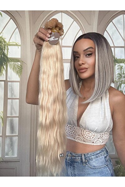 Suzan Peruk 250 adet Mikro Kaynak-Orjinal Dalgalı-Gerçek insan saçı-Takıma ha...