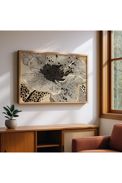 Tuba Decor Tek Parça Ahşap Çerçeveli Oturma Odası Salon Mutfak Tablo