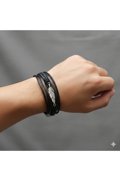 Kaan Accessoire Vector Feather Detail Free Spirit Bracelet