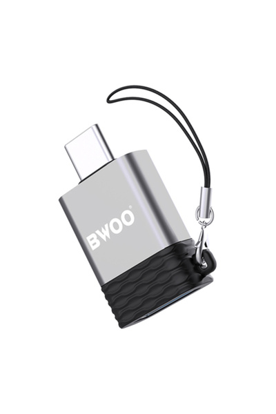 Bwoo Adaptor OTG USB-C la USB-A, 480Mbps, 2.4A, Gri