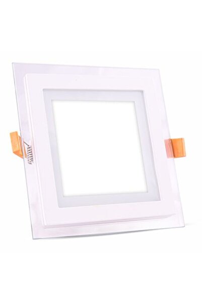 V-TAC Plafonieră LED încastrată pătrată 12W 6400K Alb Rece, Sticlă