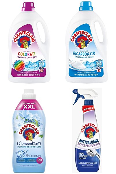 chante clair Set 4 Chanteclair Mixed: 1x Color laundry liquid, , 1575ml, 35 washes, 1x Bicarbonate laundry liquid, , 157