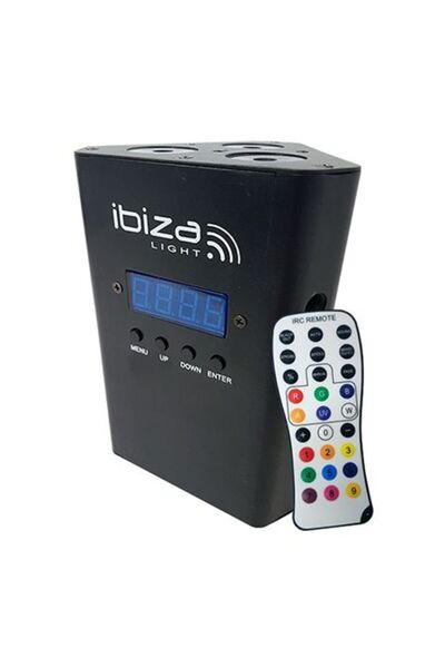 Ibiza Light Proiector LED Triunghiular Portabil, 3x4W RGBW, Baterie de 4000mA...
