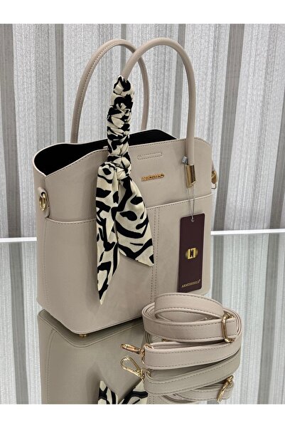A.N BAG Çok Gözlü Askılı Fularlı Kadın El ve Omuz Çantası