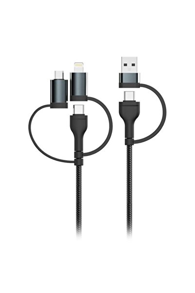 V-TAC Cablu de încărcare multiplu USB-C 5-în-1, 1.2m, Încărcare rapidă 3.1A