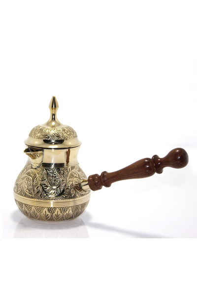 KTT Brass Coffee Pot 6.5'' Inch Stylishly Designed Functional Product