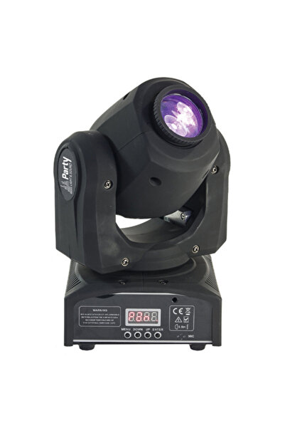 Party Proiector LED alb cu cap mobil de 10W, DMX512, Gobo și roată de culori,...