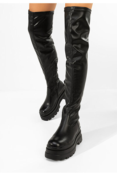 B T Shoes Ψηλές μπότες Melyna V2 Μαύρα