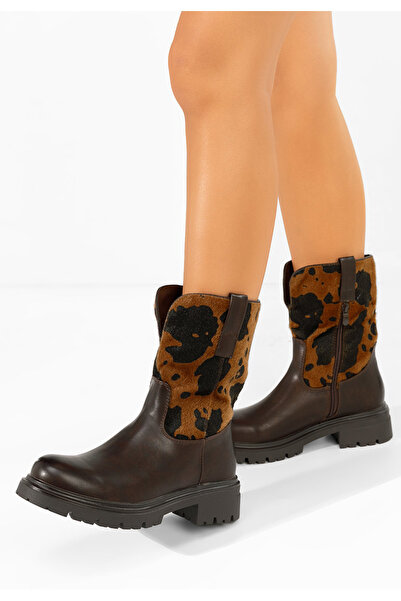 B T Shoes Γυναικεία μποτάκια Ediana καφε