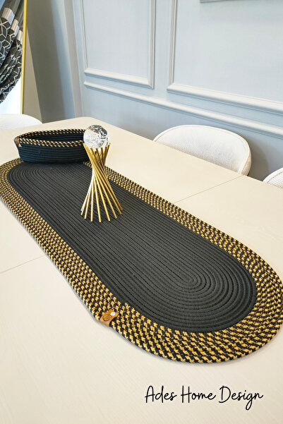 ADES HOME DESİGN Jüt, Sepetli Runner ,Amerikan Servisi ,Supla ,Masa Örtüsü,Se...