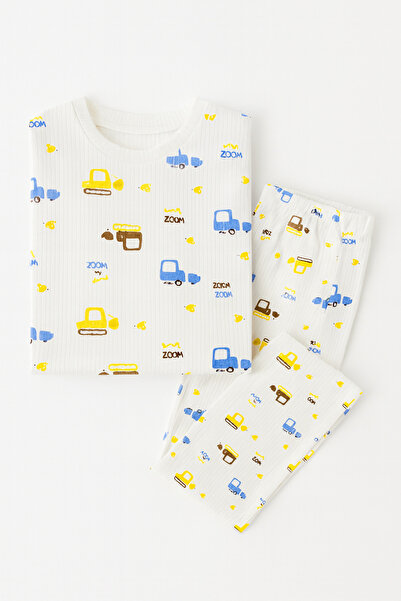 ESİLA KİDS Boy's Pajama Set Long Sleeve Printed 4-9 Years