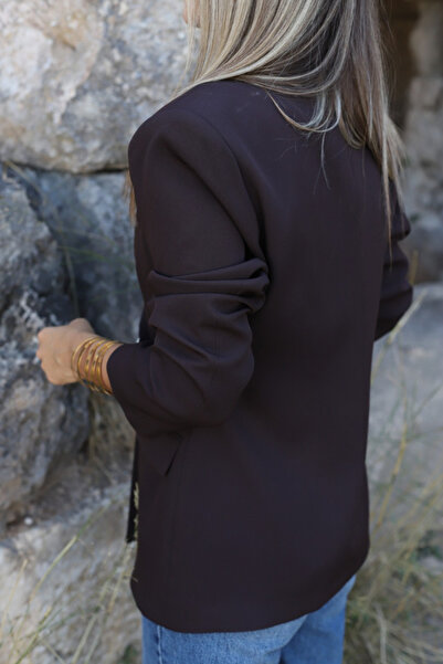 bytugcekaya Кафяво златисто сако с един копче