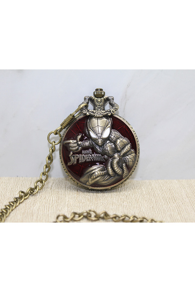 KTT Spider-Man Designed Watch with Chain Stylish Model 2 Designed Functional Product