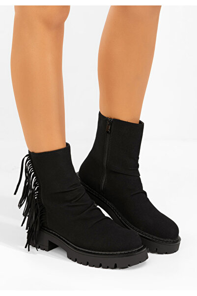 B T Shoes Γυναικεία μποτάκια Sameria Μαύρα