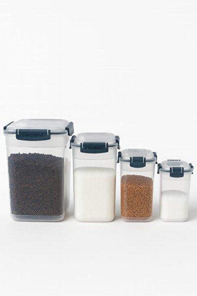 Buğra Home 4-Piece Multi-Purpose Hard Plastic Storage Container in 4 Differen...