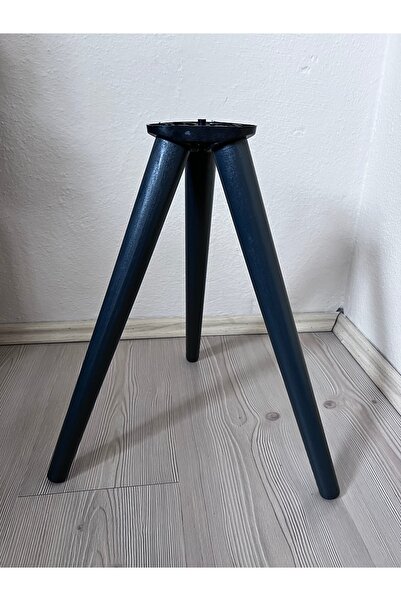 HAMADEX 44 CM Antrasit Konik Ahşap Ayak Sehpa Ayağı 3 Adet Ayak + Bağlantı Ap...