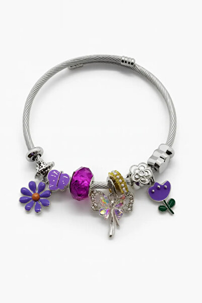 MakeWell Kız Çocuk Paslanmaz Çelik Charm Bileklik – Sevimli ve Dayanıklı Takı