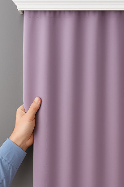 Emuz Perdele opace violet rezistente la lumină, fără pliuri, nu necesită călcat, umbrire, opacizare, perdea,