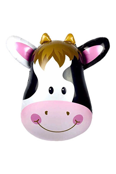 maycup Safari Head Cow Foil Balloon 55 cm - 22 Inch Foil Balloon Birthday Foi...