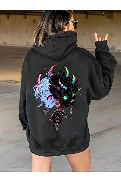 LAYORA هودي من الصوف بثلاثة خيوط - موديل شتوي مريح ودافئ وأنيق