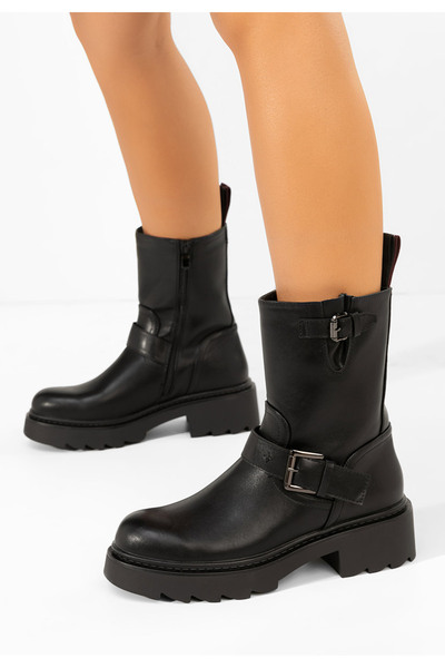 B T Shoes Γυναικεία μποτάκια Diany Μαύρα