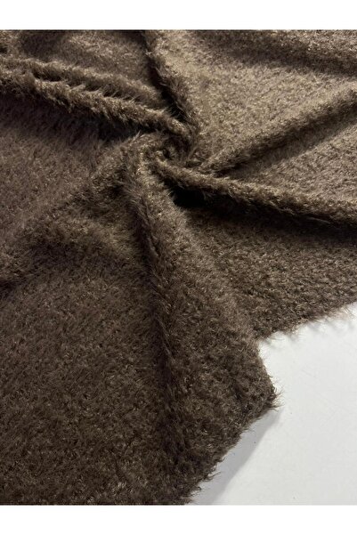 Kumaş sever Kahve Rengi Teddy Peluş Kumaş Kaban Ceket Mont Yelek Giyim