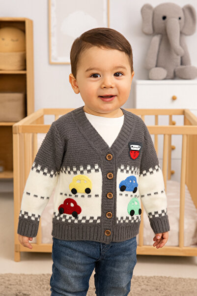 babynow BabyNova Arabalı Triko bebek Hırka