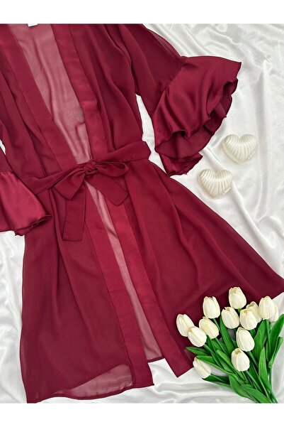 Lena Homewears Luxury Chane Double Satin Nightgown & Chiffon Robe Premium Bridal Set (Boxed)