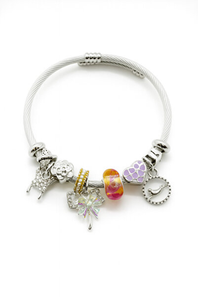 MakeWell Kız Çocuk Paslanmaz Çelik Charm Bileklik – Sevimli ve Dayanıklı Takı