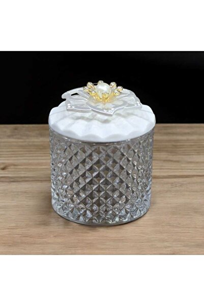 Generic Glass jewelry box "Five-petaled flower" 6x6x8.5 cm