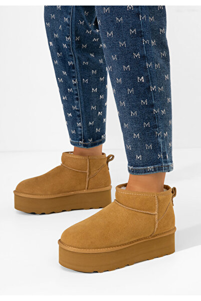 B T Shoes Fenoria camel platform ogg boots