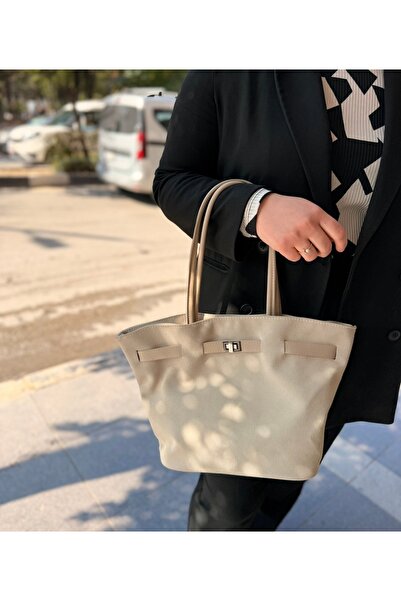 BAGELF Süet Görünümlü El Çantası Bej