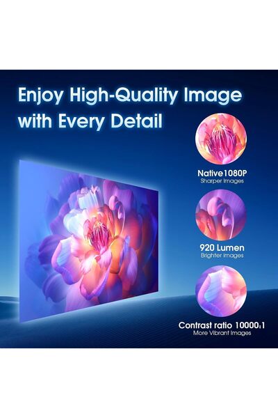 Generic Ultra HD HDR Android 11.0 Smart Projector, 160 ANSI Lumen, Dual-Band WiFi, 10.9 cm LCD