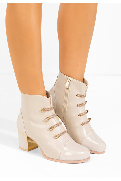 B T Shoes Γυναικεία Μποτίνια Adizana μπεζ