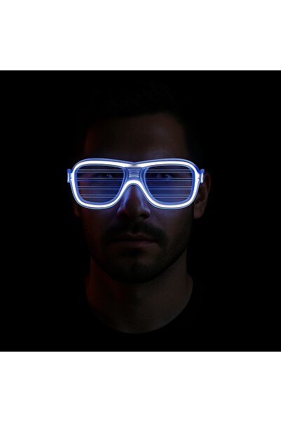 KTT White Led Light-Up Party Glasses - Neon 3-Mode Stylishly Designed Functional Product