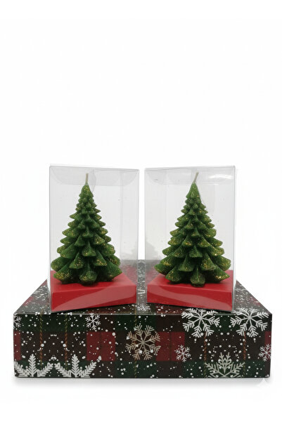 Heykelza Küçük boy dekoratif çam ağacı mum