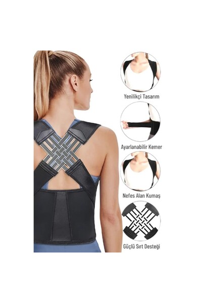 BK Commerce Anti-Hunchback Upright Posture Corrector - Adjustable & Breathable, Men & Women