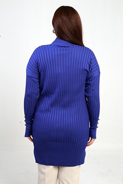 By Saygı Γυναικεία μπλούζα με λαβές με λεπτομέρεια με κουμπιά μεγάλου μεγέθους κοτλέ