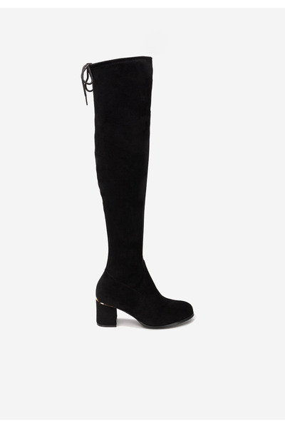 B T Shoes Cizme lungi peste genunchi Anelissa negre