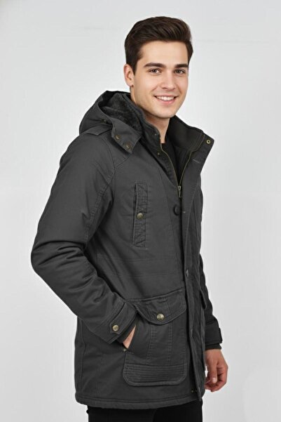 DYNAMO Men's Sports Canvas Hooded Parka M2585 Bgl-St04915