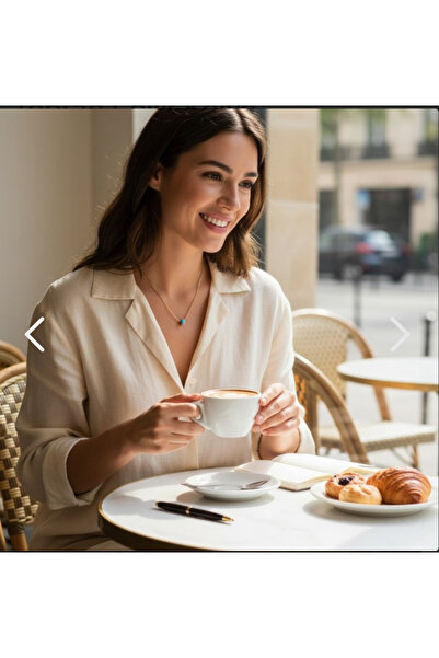 İnci Klasik mavi nazar boncuklu çelik kolye