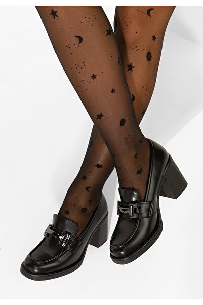 B T Shoes Sonarida black heeled loafers