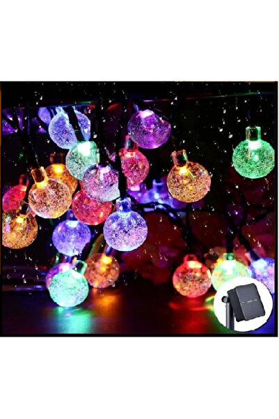 Miro Power Bec cu cristale LED solare de Crăciun, 7 m, multicolor, cu 50 LED-...